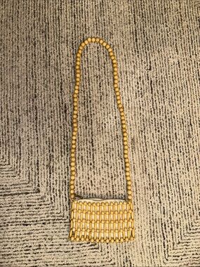 a new day Yellow Beaded Crossbody Purse